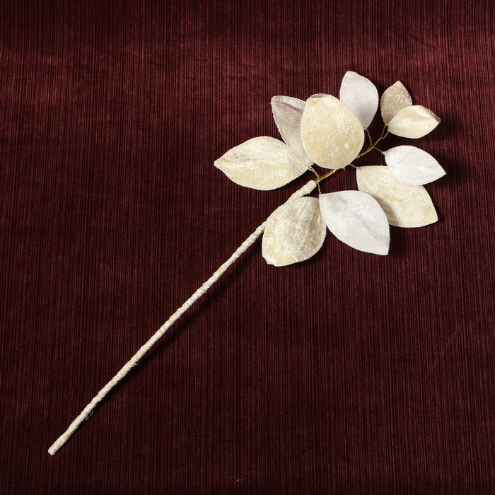 Large Velvet Stem Leaves Pick