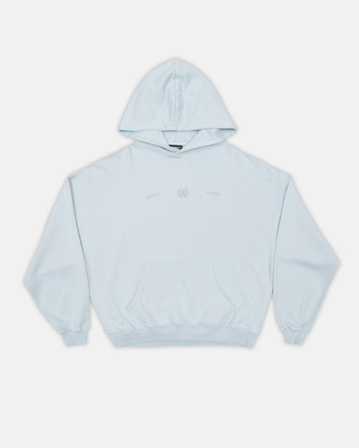 LAUREL WORLD HOODIE PALE BLUE - COLD CULTURE