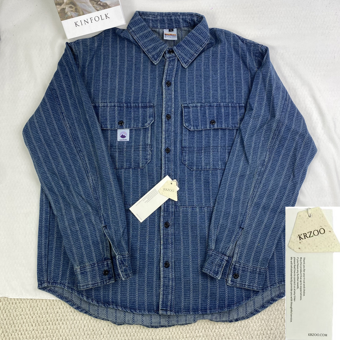 Lazy denim long-sleeved shirt jacket