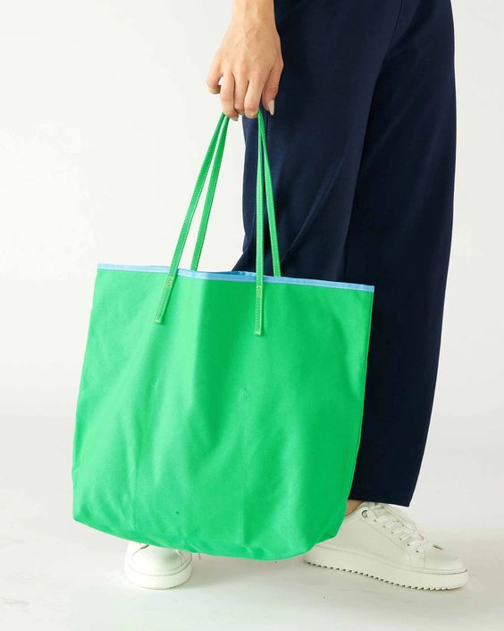 Le Canvas Tote - Kelly Green - Mer Sea - Hank & Sylvie's