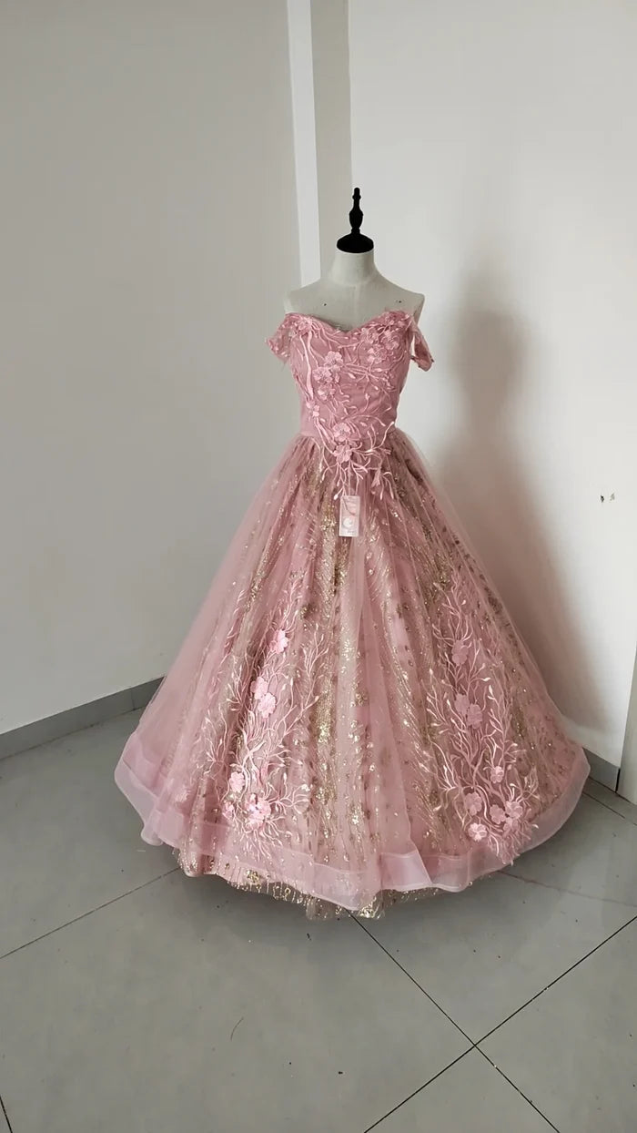 Light Blue Princess Dresses Gowns Lace Prom Poncho Dresses Glitter Sequins Prom Dresses