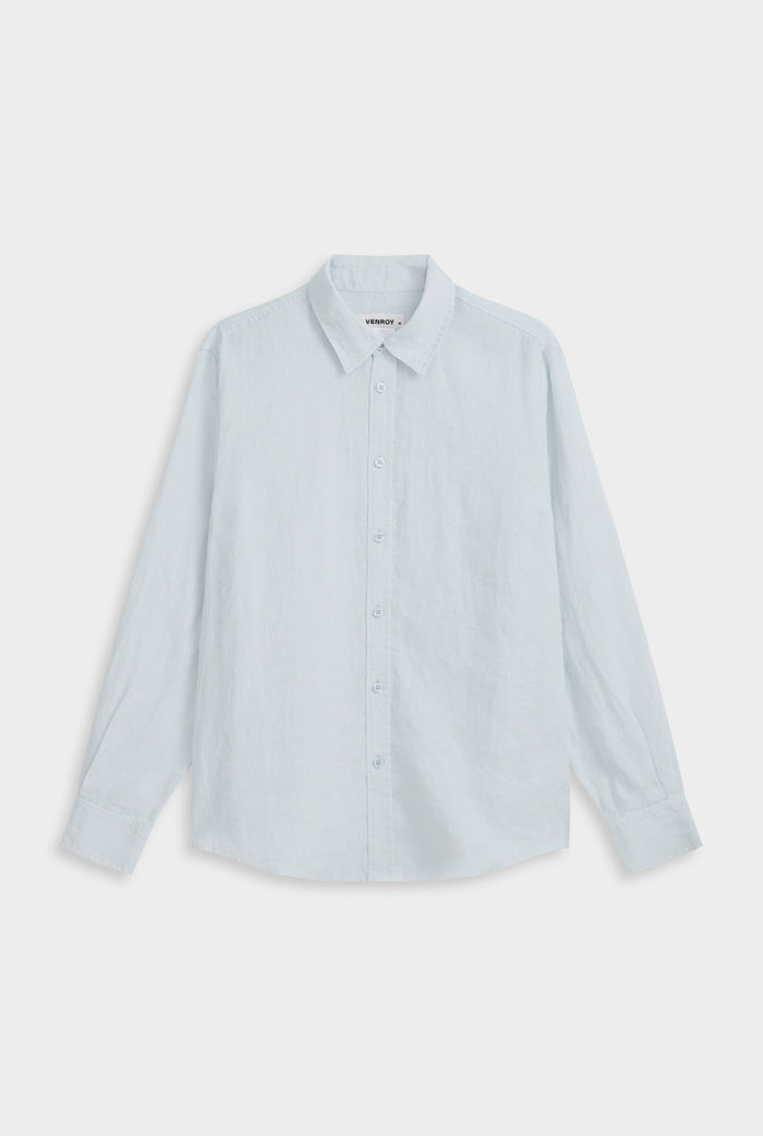 Venroy Classic Linen Shirt - Light Blue