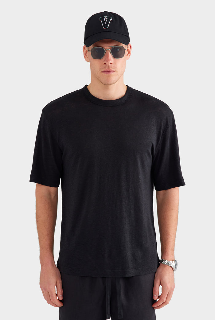 Linen Standard T Shirt - Black