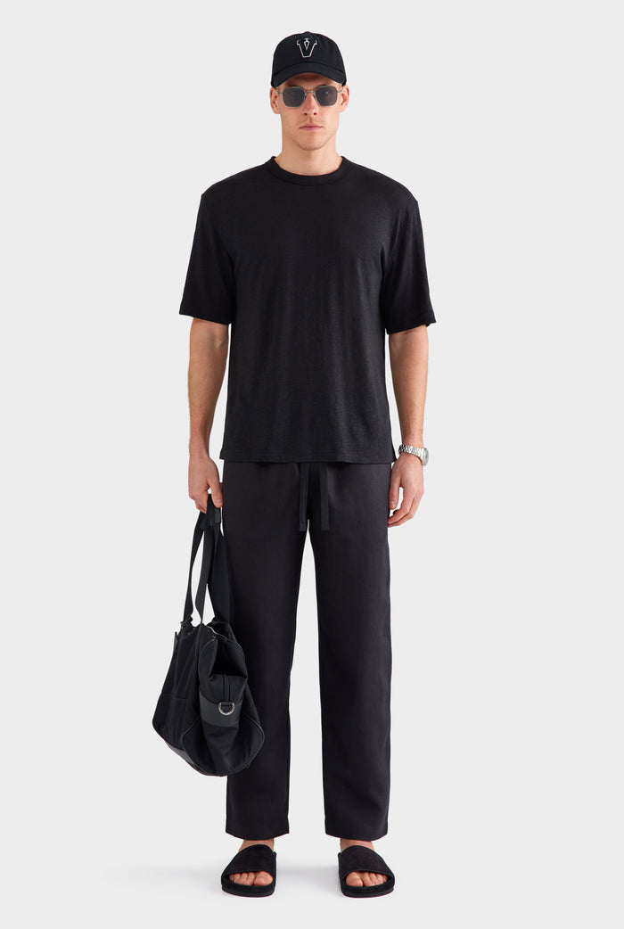 Linen Standard T Shirt - Black