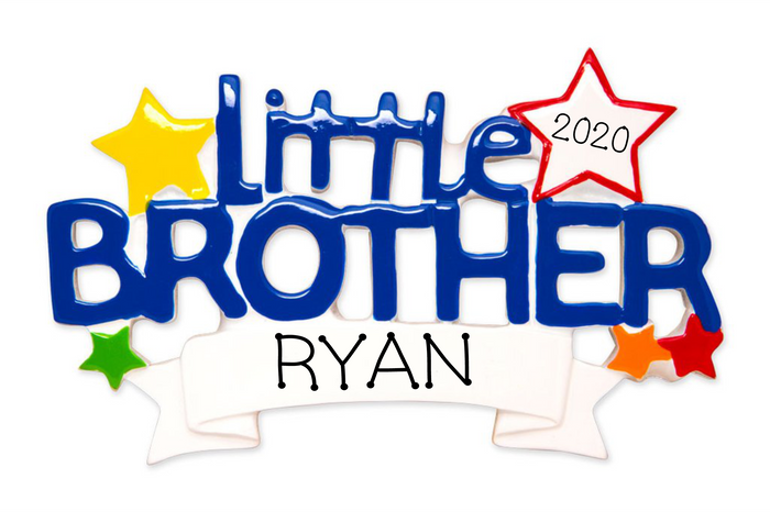 Little Brother, Personalized Christmas Ornament