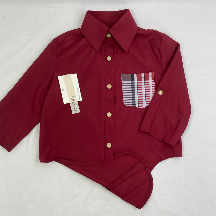 Loose-fitting commuting long-sleeved shirt