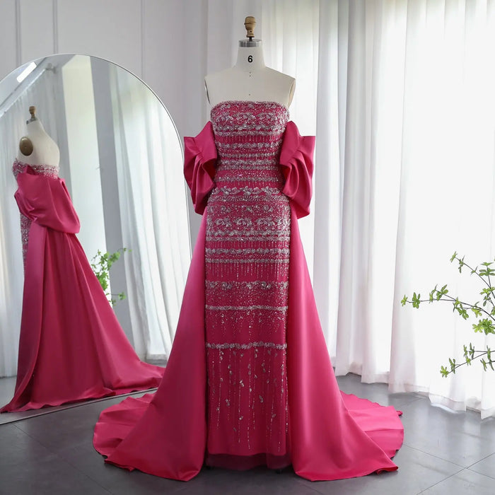 Luxury Beaded Off The Shoulder Sparkly Champagne Evening Dress SS238 Sheer Fairy