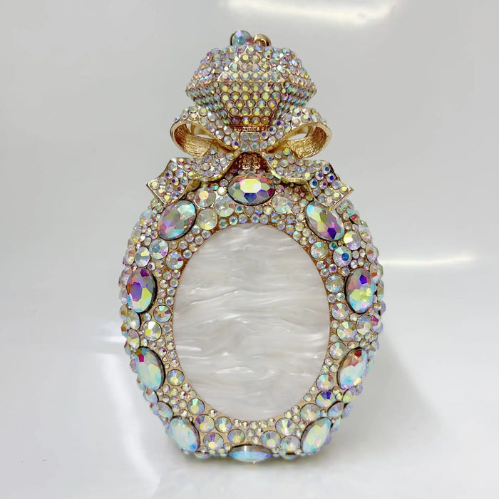 Luxury Perfume Bottle Rhinestone Evening Clutch Bag HB031 Sheer Fairy