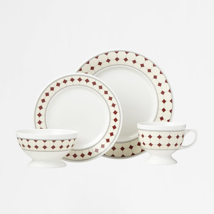 Maison Couleur Diamant No. 10 Bordeaux Dinnerware