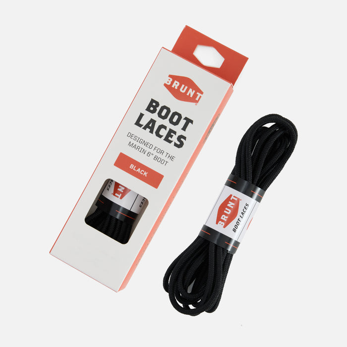 View 1 BRUNT marin 6 inch replacement laces and laces in packaging in black * 1