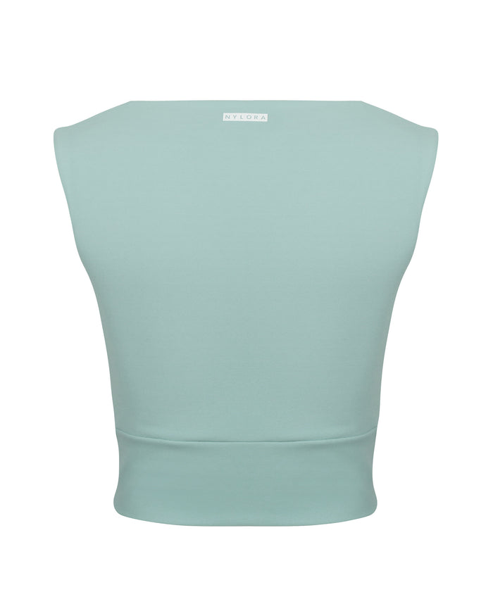 MARTA TOP OPAL BLUE & CREAM COMBO