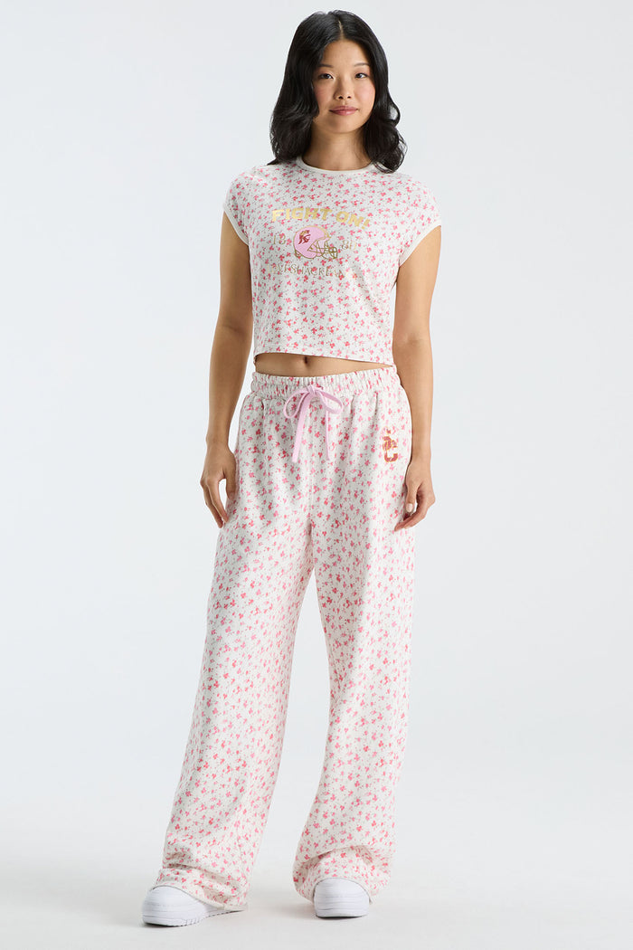 Marykate Ringer Tee - CARDINAL KISS