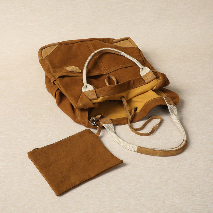 Medium Brandy Canvas Tote