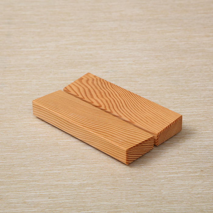 Medium rectangular red pine soap dish