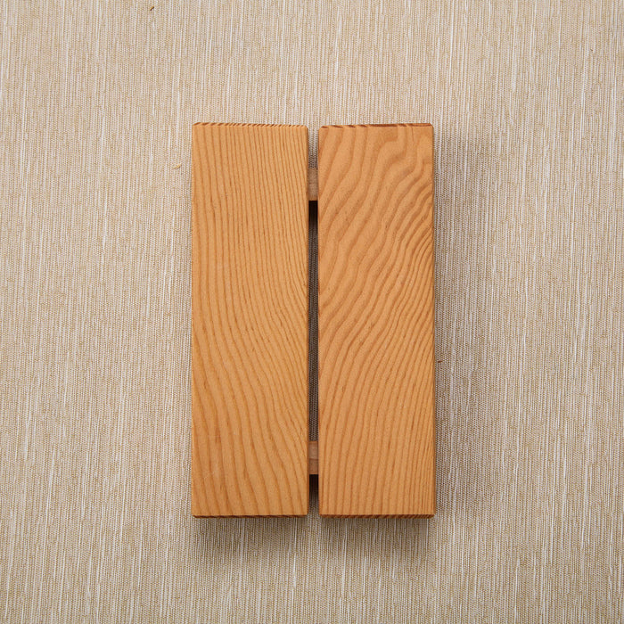 Medium rectangular red pine soap dish