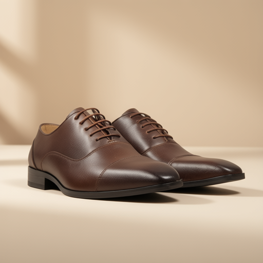 Men's cap-toe oxford in cognac, size 43