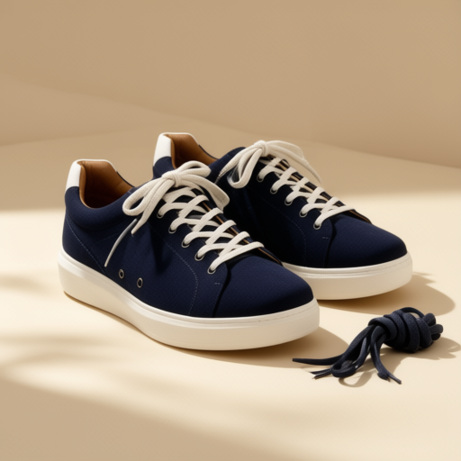 Men's navy suede sneakers - size EU 47