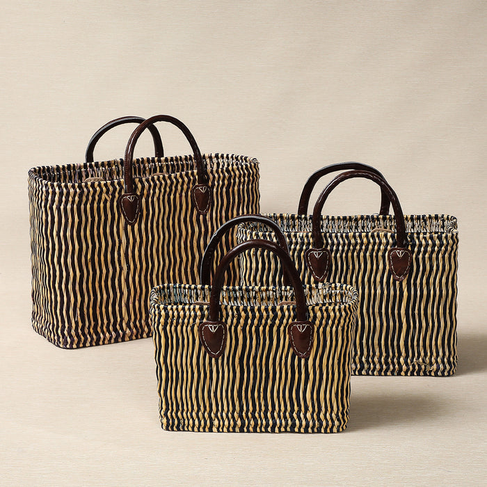 Midnight Stripe Moroccan Totes