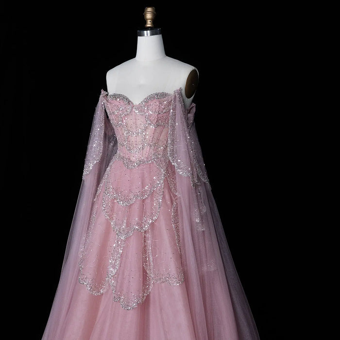 Mint Green Beaded Tulle Sweetheart Ball Gown Prom Dress SS215 Sheer Fairy