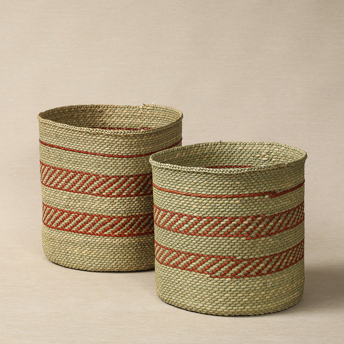 Natural and Rust Iringa Basket