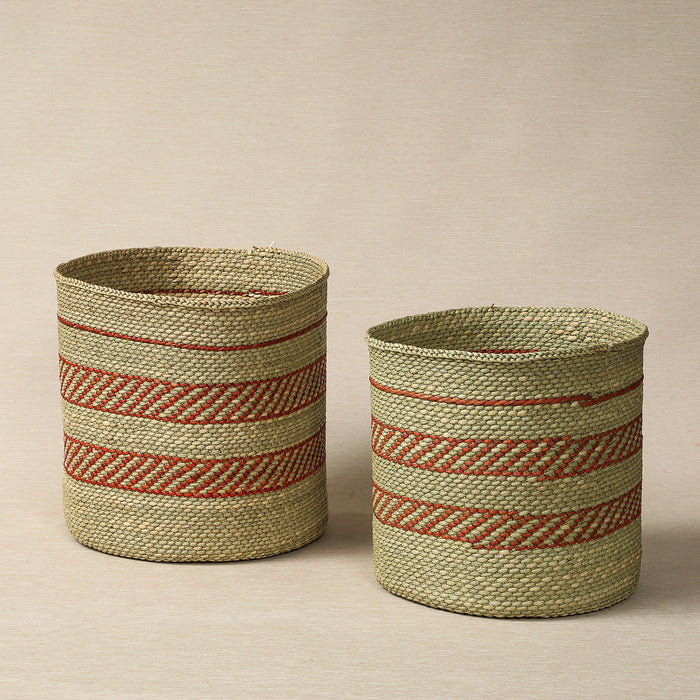 Natural and Rust Iringa Basket
