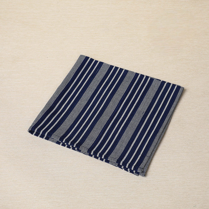 Navy blue & off-white stripe napkin