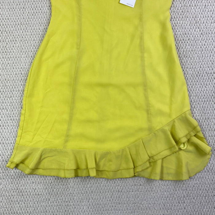Neck-wrap polyester creased dress