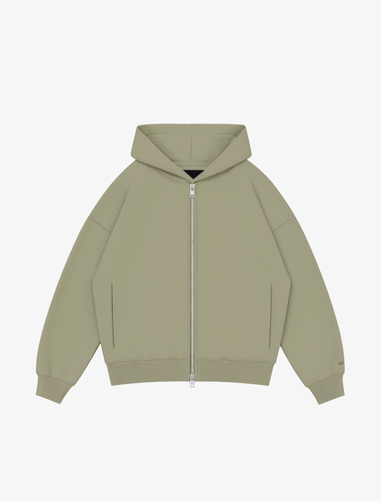 Nothing Form Zip-Up Hoodie | Moss