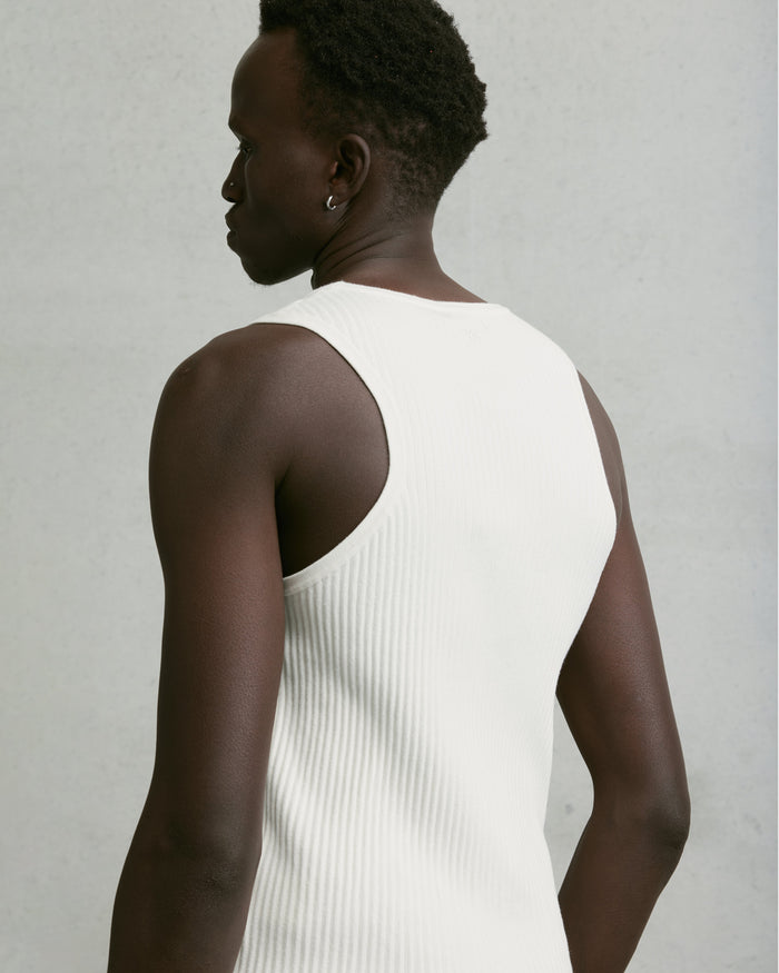 Nothing Knit Rib Tank | Cloud White