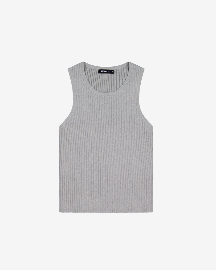 Nothing Knit Rib Tank | GREY MARLE