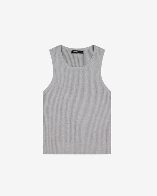 Nothing Knit Rib Tank | GREY MARLE