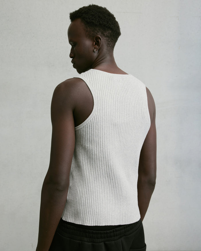 Nothing Knit Rib Tank | GREY MARLE