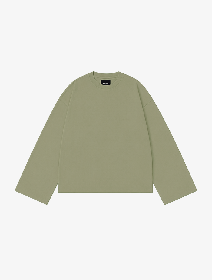 Nothing Wide Long Sleeve Tee | Moss