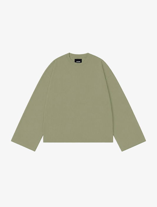 Nothing Wide Long Sleeve Tee | Moss