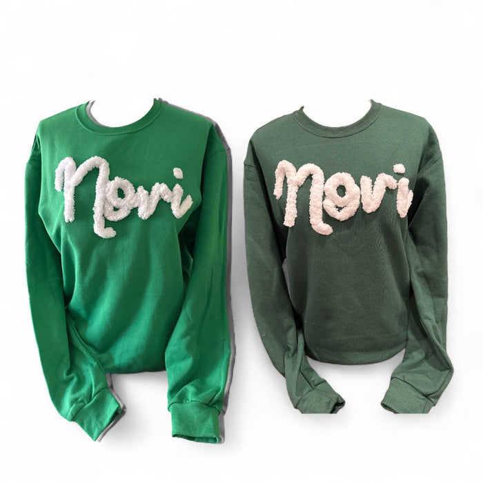 Novi Chenille Yarn Crew Neck Sweatshirt, Adult Sizing