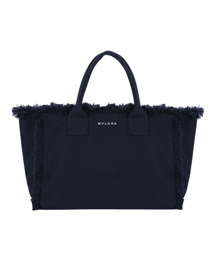 NYLORA FRINGE BAG MEDIUM NAVY