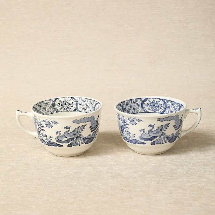 Old Chelsea blue & white cup and saucer set c. 1920 by Furnivals
