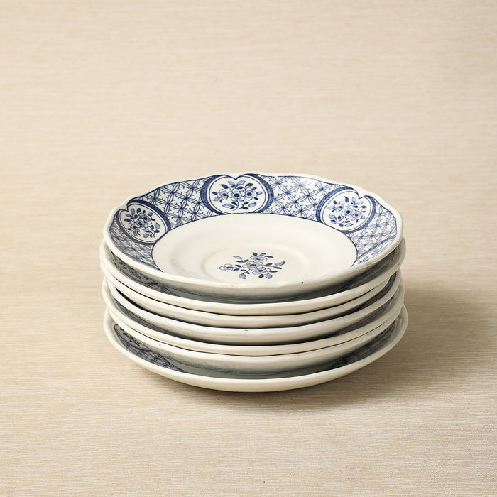 Old Chelsea blue & white cup and saucer set c. 1920 by Furnivals