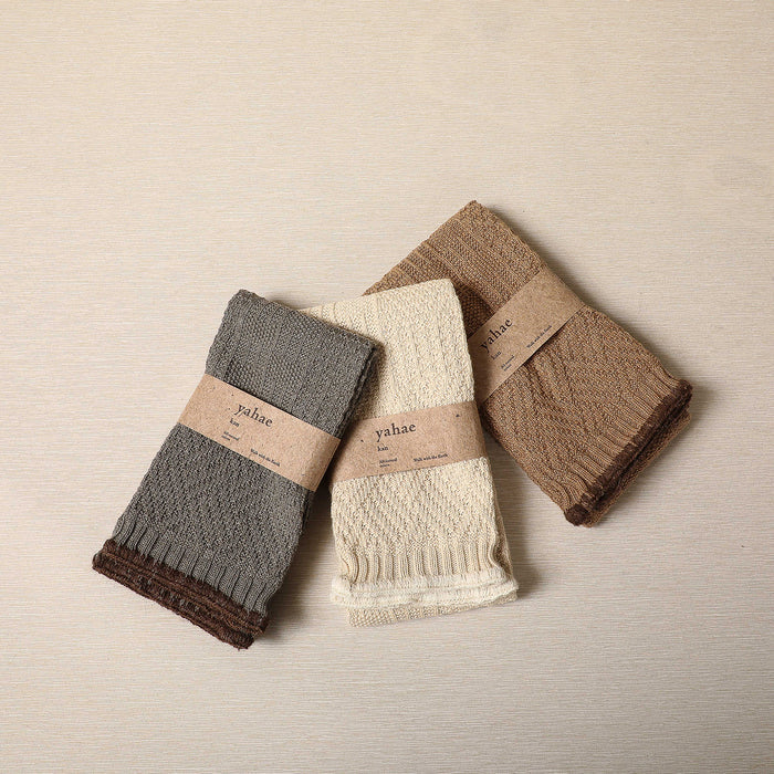 Organic cotton and yak wool stole