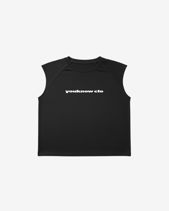Oversized Raglan Tank | Washed Black