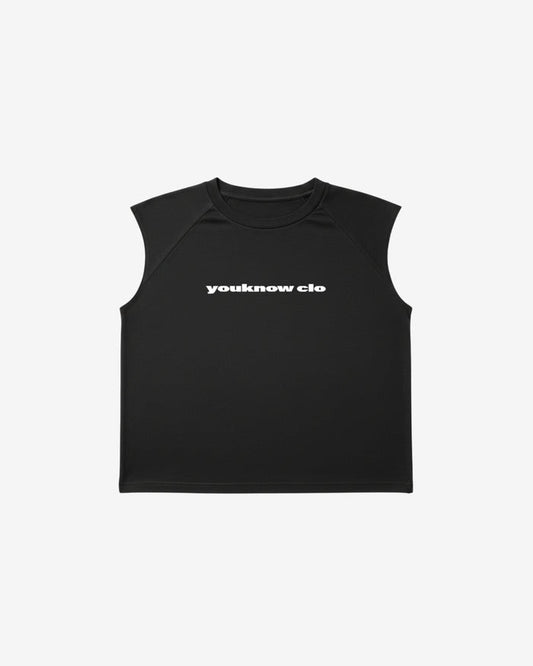 Oversized Raglan Tank | Washed Black