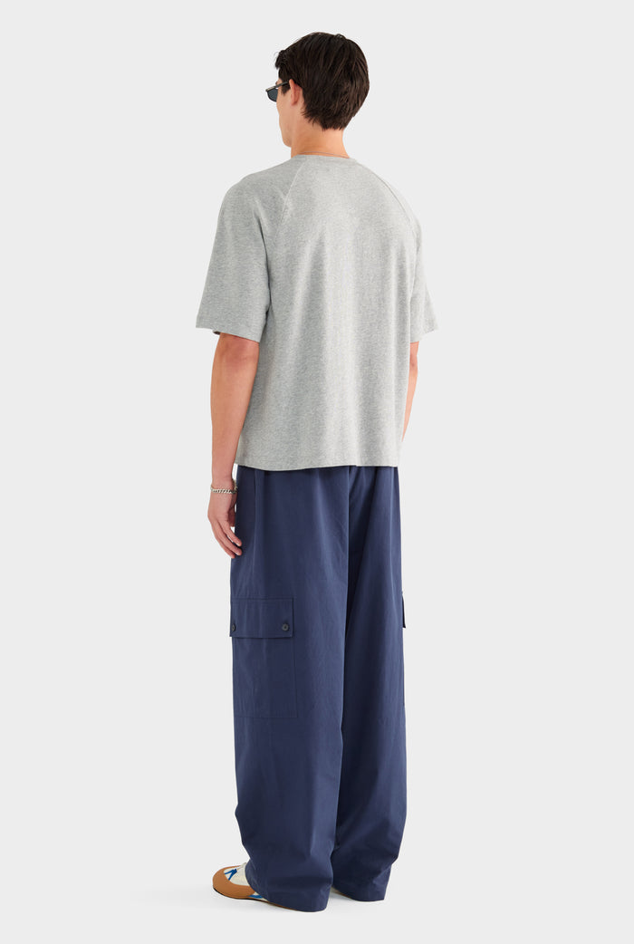 Paper Poplin Baggy Pant - Navy - XS