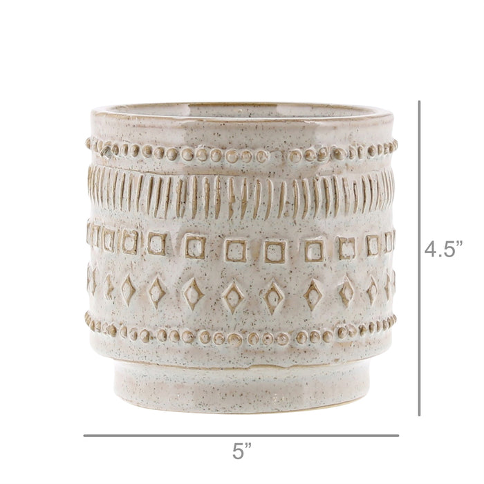 Patterned Cachepot, Assorted Sizes