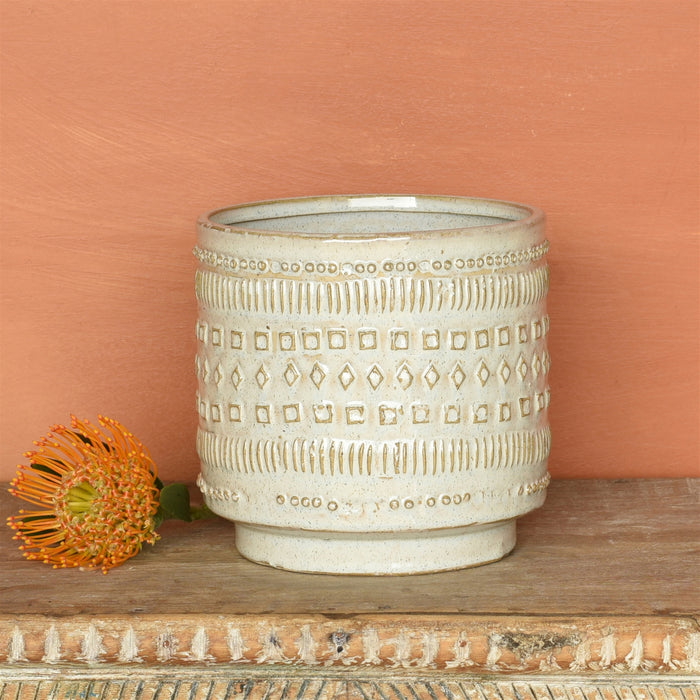 Patterned Cachepot, Assorted Sizes