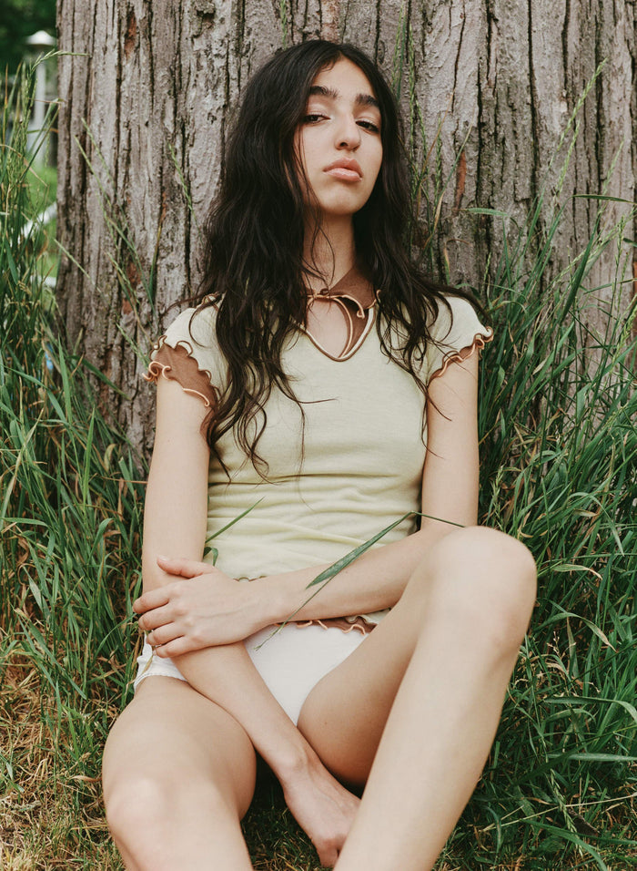 Eliza Faulkner Designs Inc. Percy Polo Top in Banana