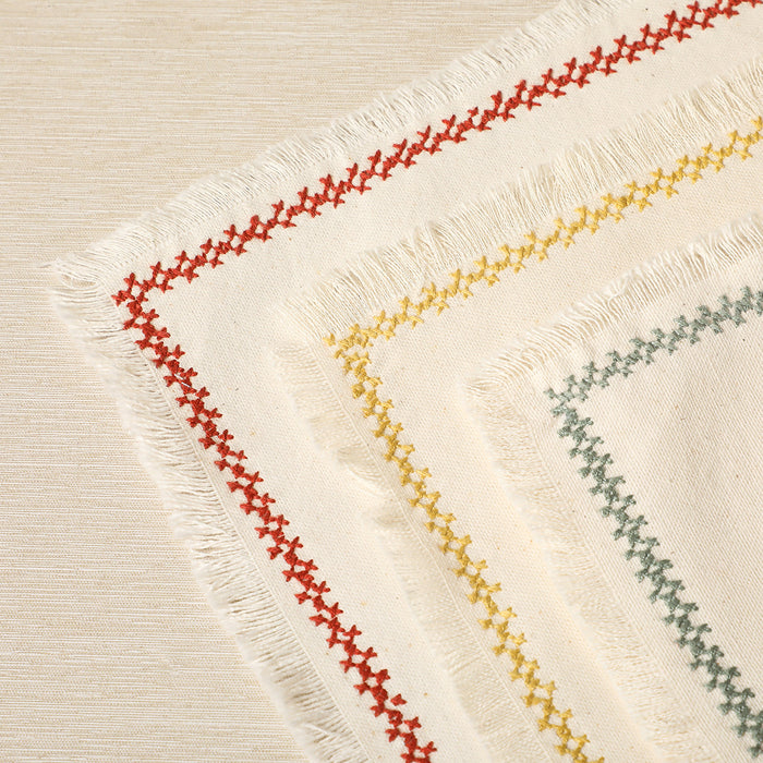 Placemat with cross stitch border