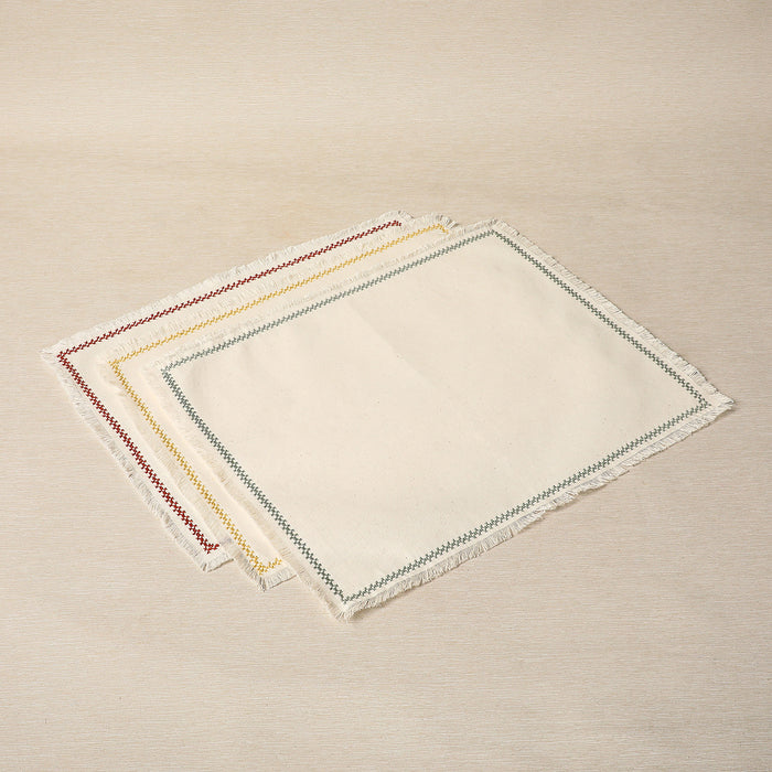 Placemat with cross stitch border