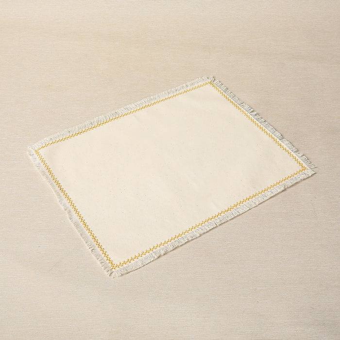 Placemat with cross stitch border