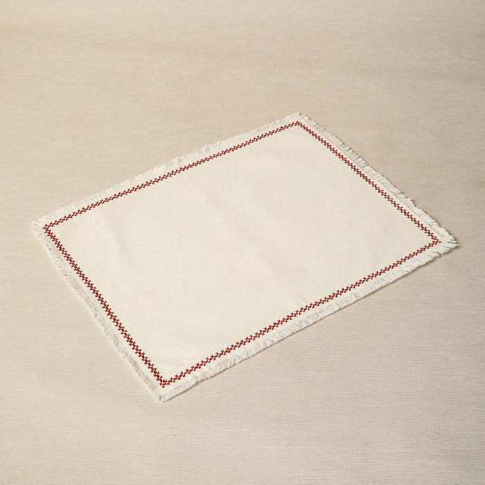 Placemat with cross stitch border