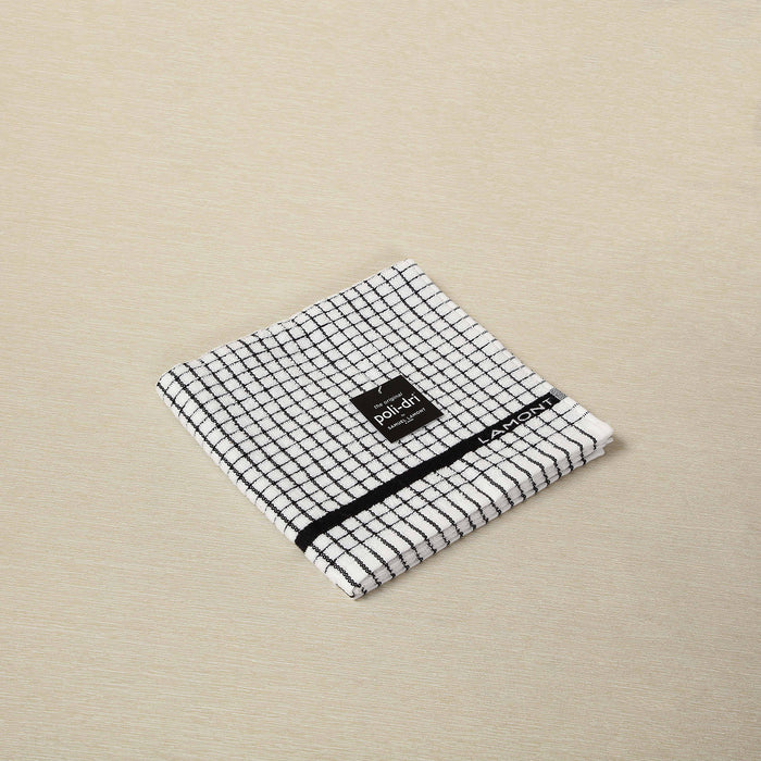 Poli-Dri White with Black Kitchen Towel